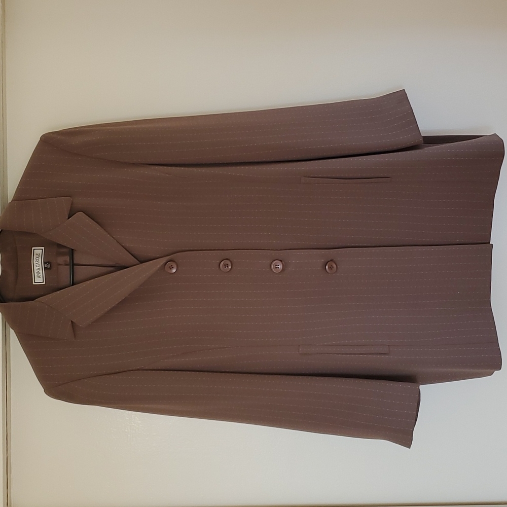Vintage Anna Carole Blazer- Size 14- Brown